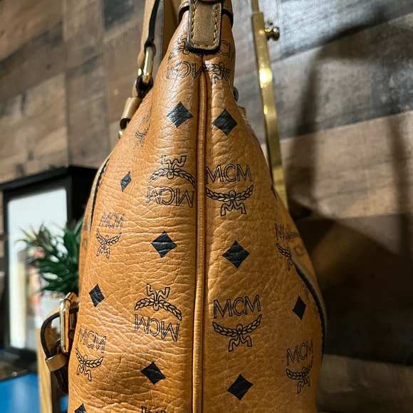 MCM Cognac Monogram Logo Bag - Picture 4 of 16